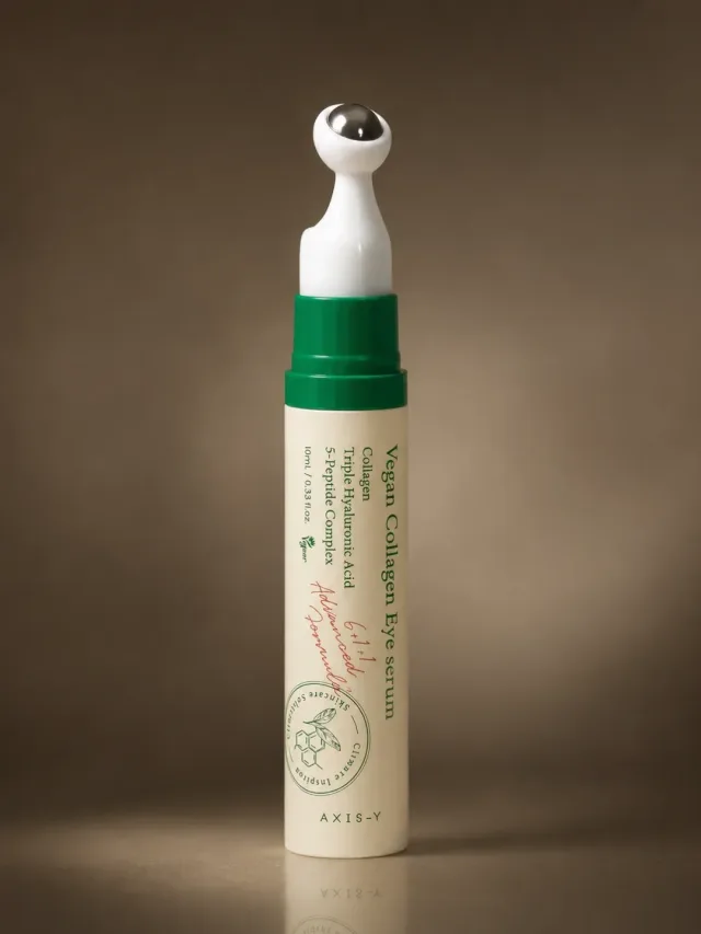 👁 AXIS-Y Vegan Collagen Eye Serum — ko‘z atrofi terisi uchun mo‘ljallangan serum.