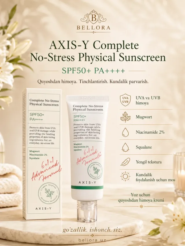☀️ AXIS-Y Complete No-Stress Physical Sunscreen SPF50+ PA++++