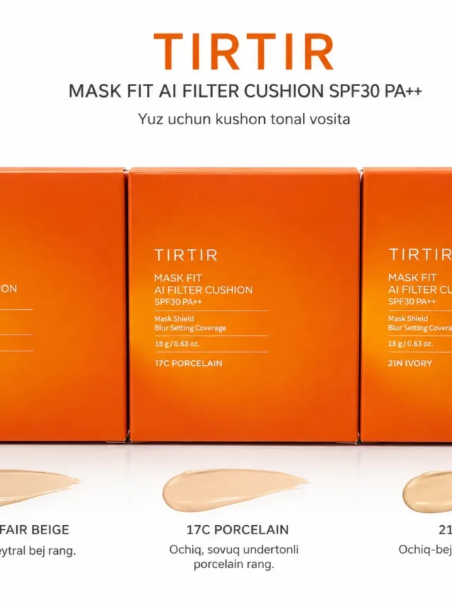 IRTIR Mask Fit AI Filter Cushion SPF30 PA++ — yuz uchun kushon tonal vosita.